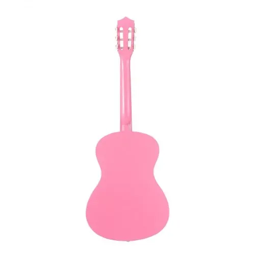 VEVOR Konzertgitarre, 960 mm, Holz-Klassikgitarren-Starter-Set für Anfänger, mit Nylonsaiten, Gigbag, Gurt, Stimmgerät, zusätzlichen Saiten, Plektren, Kapodaster, Linde, für Einsteiger, Pink – Bild 10