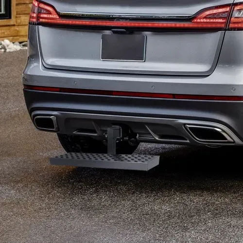 VEVOR Anhängerkupplungsstufe für 50,8 mm Empfänger, robuste Stahlkonstruktion mit 158,7 kg Tragkraft, Heckstoßstangenschutz mit Stiftverriegelung, 665 mm lang für Lkw SUV Pickup Anhänger – Bild 7