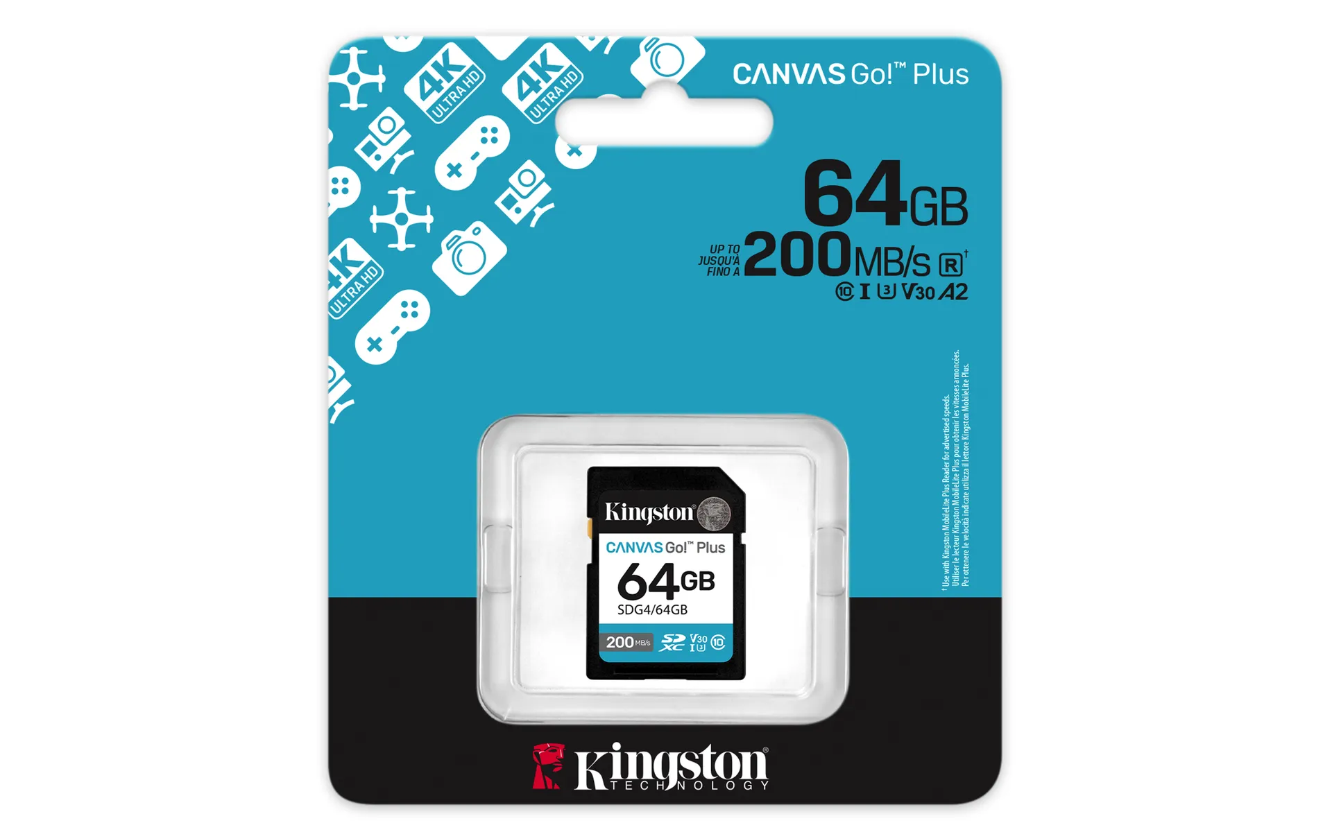 Kingston Technology Canvas Go! Plus 64GB SDXC Canvas Go Plus Gen4 200MB/s C10 UHS-I U3 V30 – Bild 3