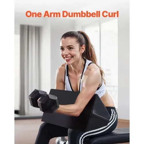 VEVOR Preacher Curl Pad, tragbare Bizeps-Trainingsunterstützung, Trainingsgerät zum Gewichtheben aus hochdichtem EVA-Schaum, Langhantel und Kurzhantel Bizeps Curl Unterstützung Isolator – Bild 3