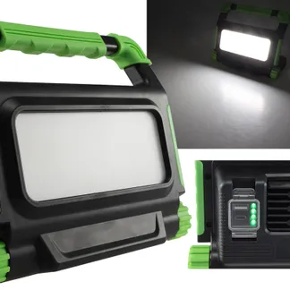 LED Baustrahler mit Akku „BSA-30“ 30W, 2400lm, 4500K / neutralweiß LED Baustrahler mit Akku „BSA-30“ 30W, 2400lm, 4500K / neutralweiß