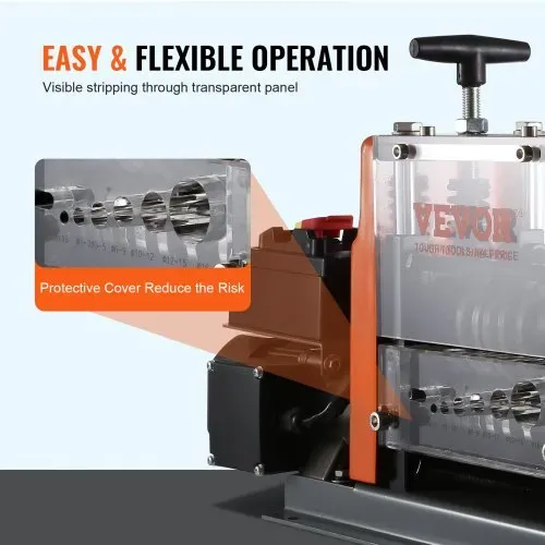 VEVOR Kabelabisoliermaschine Elektrisch φ1,5-25mm Kabelschälmaschine 60W Abisoliermaschine 7 Abisolierkanäle Abisolierzange 65-Mn-Federstahl Klinge Ideal zum Abisolieren von Kupferdraht – Bild 3