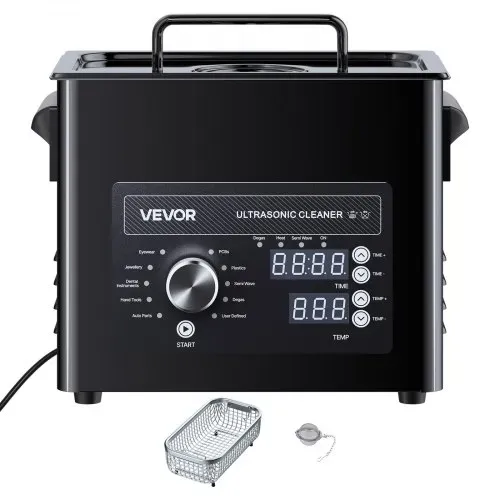 VEVOR Ultraschallreiniger professionelles Ultraschallreinigungsgerät mit Drehknopfsteuerung 3 L, Reinigungsgerät mit Korb & Reinigungskugel, Ultraschallgerät für Uhren Rasierer Schmuck Münzen – Bild 8