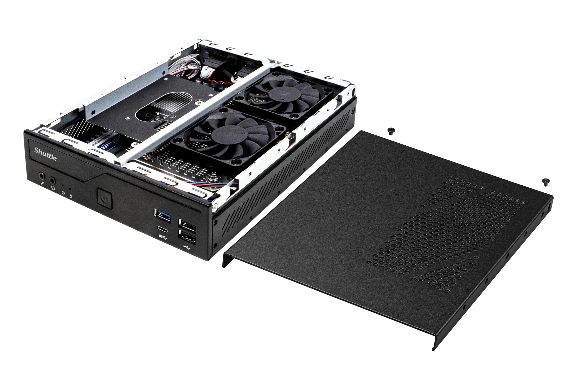 Shuttle Slim PC DH610 , S1700, 1x HDMI, 2x DP , 1x 2.5" , 2x M.2, 2x LAN (Intel 1G + 2.5G), 2x COM, 24/7 Dauerbetrieb, inkl. VESA – Bild 6