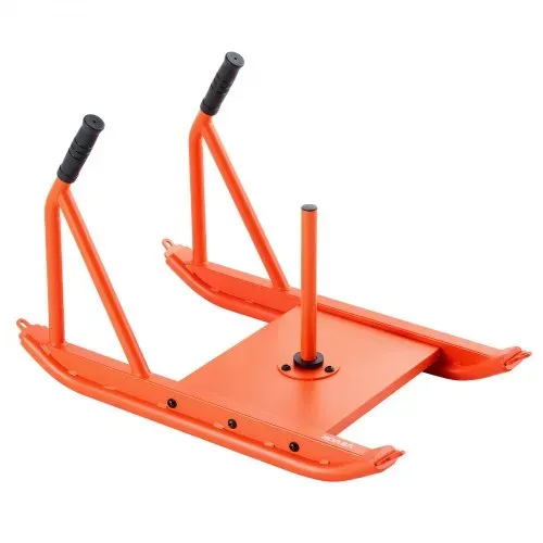 VEVOR Gewichtsschlitten Kraftschlitten Krafttrainingsschlitten zur Verbesserung der Geschwindigkeit bei sportlichen Übungen, Fitnessgerät mit Griff, kompatibel mit 25/51 mm Gewichtsscheiben Orange – Bild 9