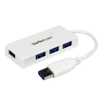 StarTech.com 4 Port USB 3.0 SuperSpeed Mini Hub – 5Gbps – Weiß StarTech.com 4 Port USB 3.0 SuperSpeed Mini Hub – 5Gbps – Weiß