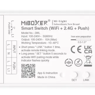 MiBoxer SWL LED Wifi Smart Switch WiFi + 2,4G + Push MiBoxer SWL LED Wifi Smart Switch WiFi + 2,4G + Push