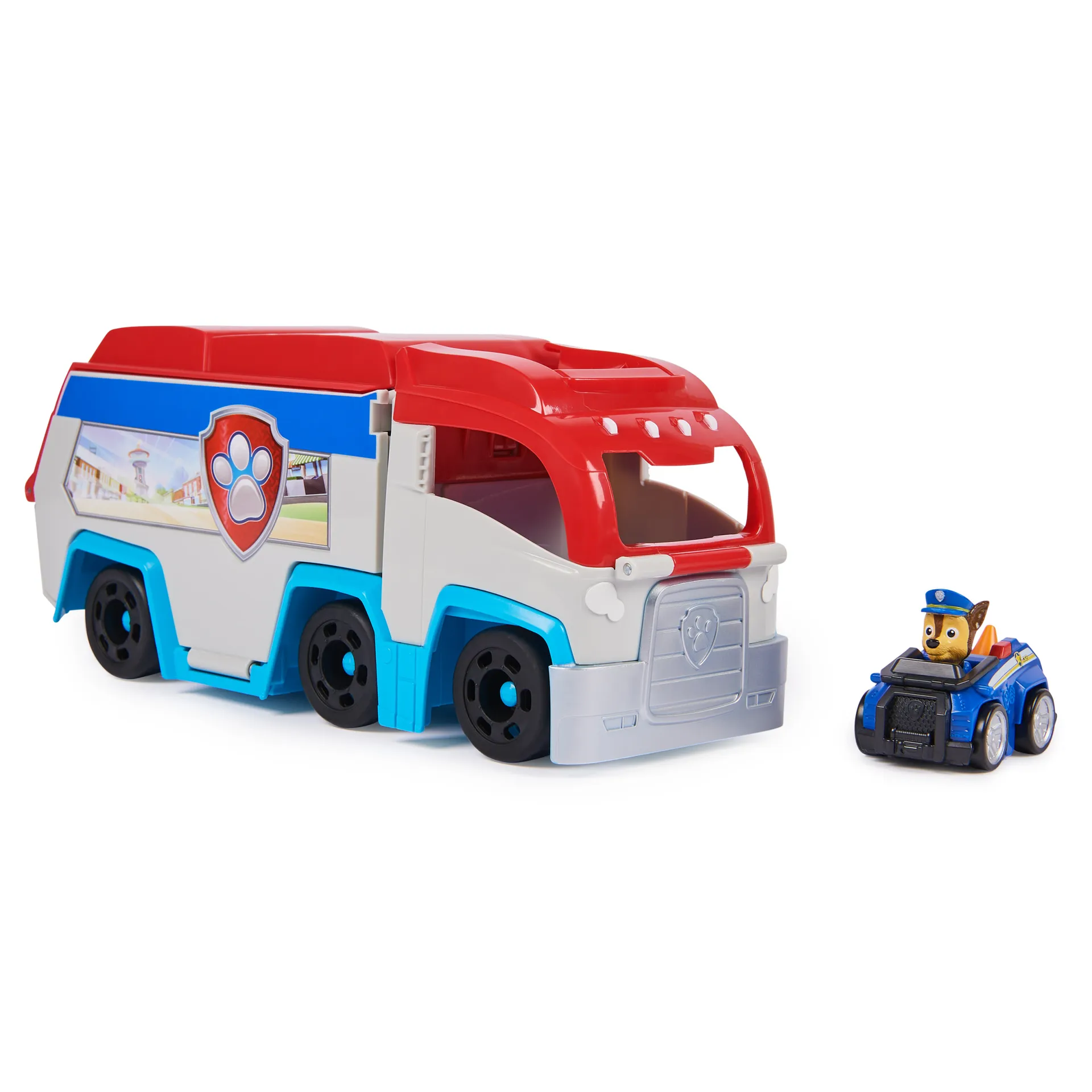 PAW Patrol – Mini-Patroller Pup Squad Teamfahrzeug mit Chase, Transformer Spielzeug mit Startrampe, für Kinder ab 3 Jahren, 25cm PAW Patrol – Mini-Patroller Pup Squad Teamfahrzeug mit Chase, Transformer Spielzeug mit Startrampe, für Kinder ab 3 Jahren, 25cm