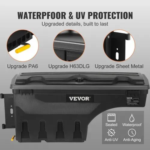 VEVOR Lkw-Ladeflächen-Aufbewahrungsbox, Abschließbarer Koffer, 25 L ABS-Radkasten-Werkzeugkasten, Wasserdicht & Langlebig, Kompatibel mit Ford F-150 2015–2021, Fahrerseite (links) – Bild 2
