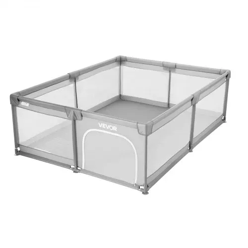 VEVOR Baby-Laufstall, 2000x1785 mm, Spielstall für Kleinkinder, Spielplatz für drinnen & draußen, Sicherheits-Aktivitätszentrum mit 50 Ozeanbällen, Tür mit Reißverschluss & atmungsaktivem Netz – Bild 10