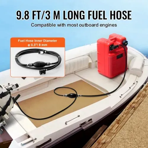 VEVOR Marine-Kraftstofftank, 24 L, tragbarer Bootstank mit Außenbordmotor, Kunststoff-Außenbord-Kraftstofftank für Marineboote mit Schlauch, leicht zu tragen für Yacht, Fischerboot, Deckboot, rot – Bild 2