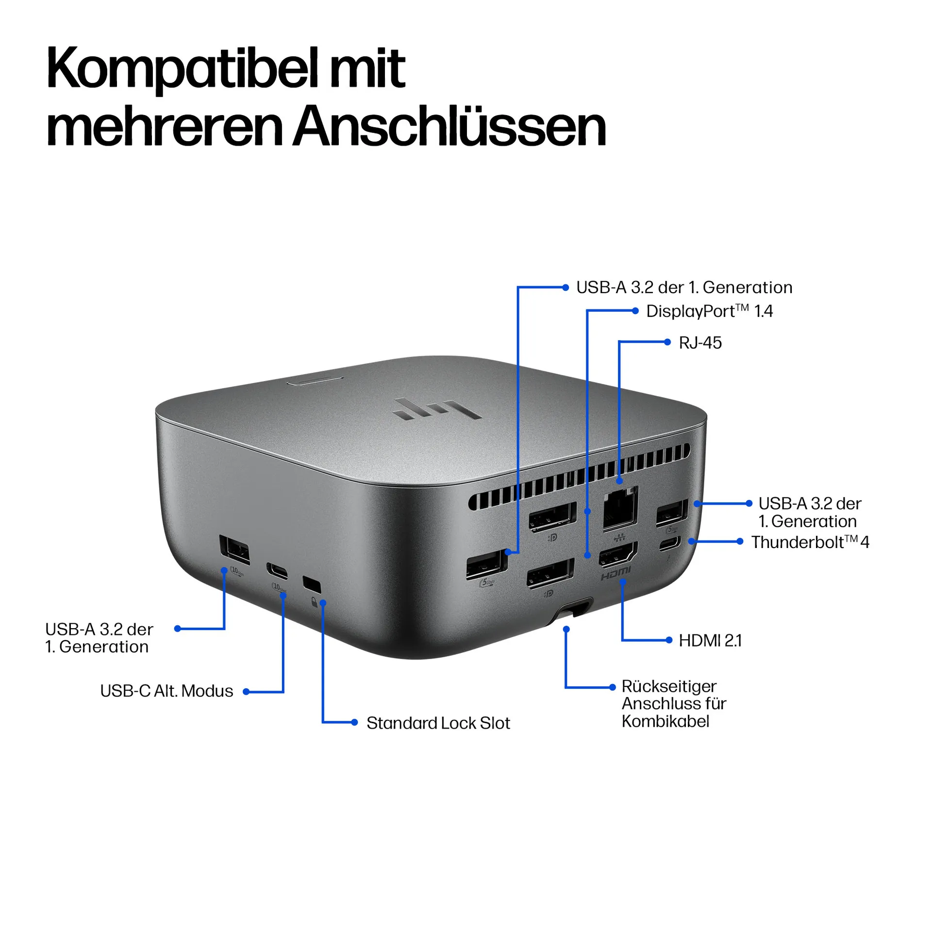 HP Thunderbolt 4 100 W G6 Dockingstation – Bild 5