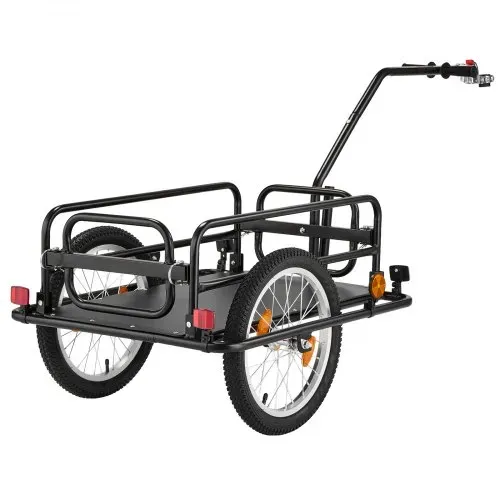 VEVOR Fahrradanhänger Lastenanhänger 2-in-1 Handwagen mit Kupplung 40 kg, Kohlenstoffstahl & 600D Oxford, Mit Deichsel, Reflektoren, Faltbares Design, Für 22-28 Zoll Räder, Fahrradwagen für Transport – Bild 10