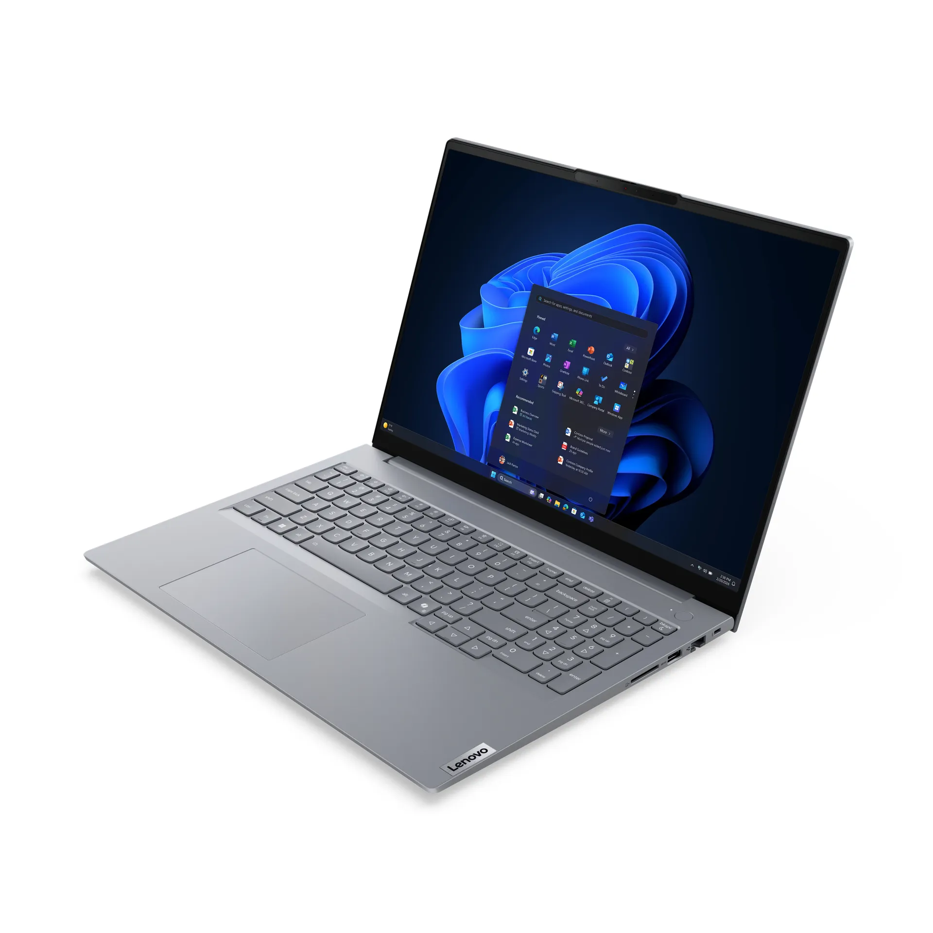Lenovo ThinkBook 16 G9 AHP AMD Ryzen™ 7 250 Laptop 40,6 cm (16") WUXGA 32 GB DDR5-SDRAM 1 TB SSD Wi-Fi 7 (802.11be) Windows 11 Pro Deutsch Grau – Bild 3