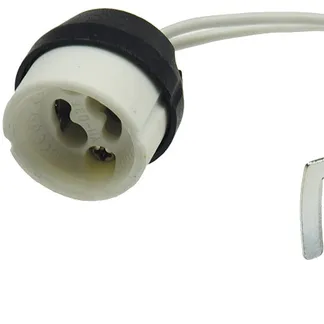 GU10 Lampenfassung mit Zugentlastung Keramik Fassung mit 10cm Kabel GU10 Lampenfassung mit Zugentlastung Keramik Fassung mit 10cm Kabel