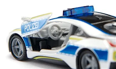 Siku BMW i8 Police Modell Polizeiwagen Vormontiert 1:50 – Bild 3