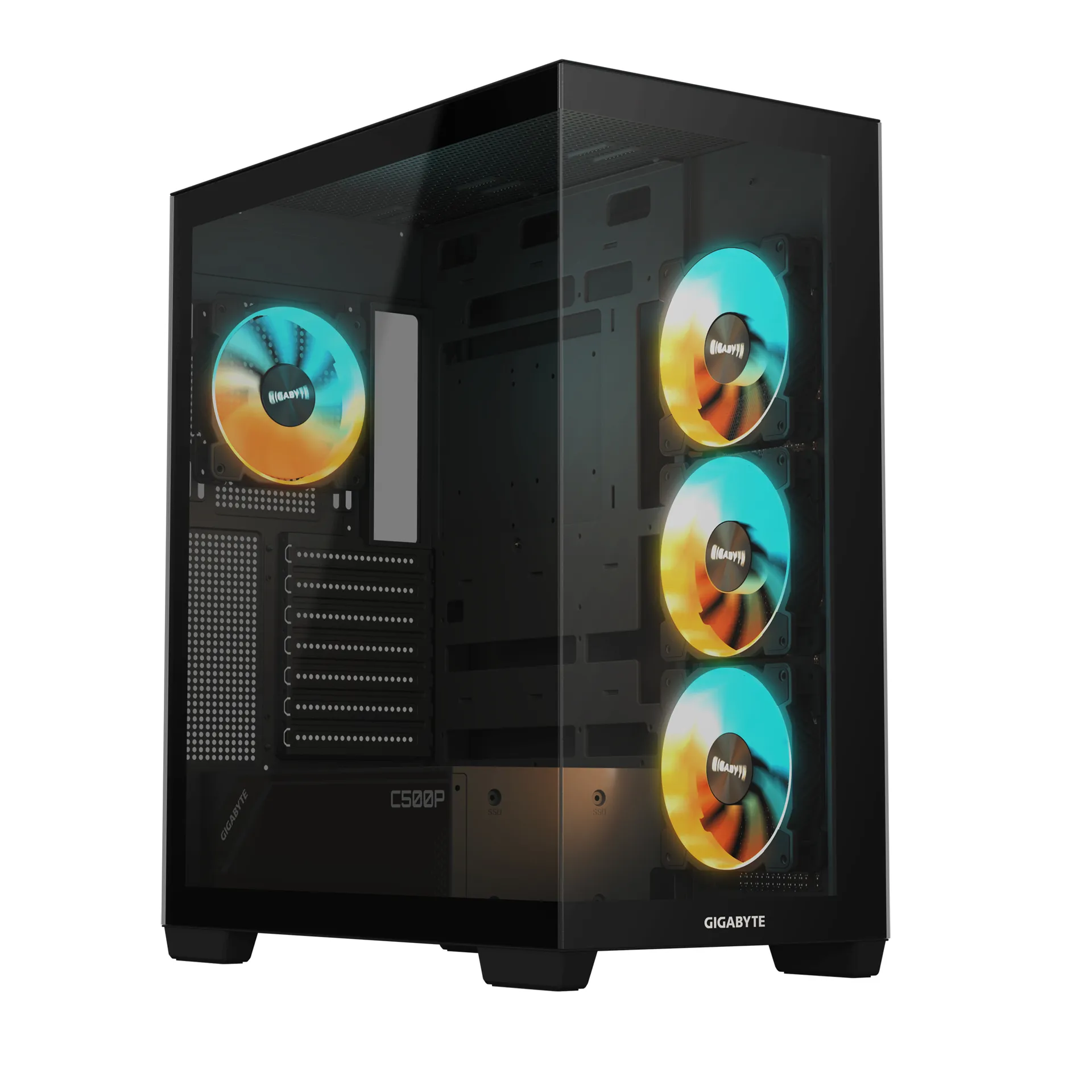 GIGABYTE C500 PANORAMIC STEALTH Midi Tower Schwarz GIGABYTE C500 PANORAMIC STEALTH Midi Tower Schwarz