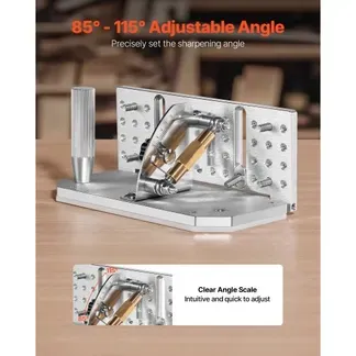 VEVOR Schärfvorrichtung für Bandschleifer, Aluminiumlegierung, verstellbar 85°-115°, mit 2 Griffen, Messerschärfgerät, kompatibel mit Bandschleifern, Doppelschleifern, Schärfern, Bandschleifern VEVOR Schärfvorrichtung für Bandschleifer, Aluminiumlegierung, verstellbar 85°-115°, mit 2 Griffen, Messerschärfgerät, kompatibel mit Bandschleifern, Doppelschleifern, Schärfern, Bandschleifern