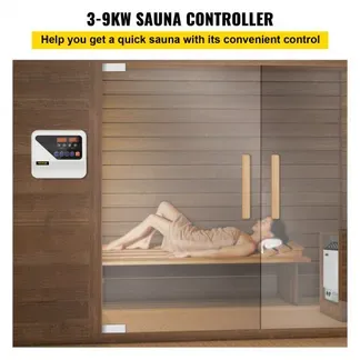 VEVOR 400V Sauna-Heizungssteuerung Saunaofen Digital Controller, Saunaofen Digital Controller Anzeige mit externer steuerung 25 x 22 x 7,6 cm Externe Digital Controller für Hotels und Fitnessstudios VEVOR 400V Sauna-Heizungssteuerung Saunaofen Digital Controller, Saunaofen Digital Controller Anzeige mit externer steuerung 25 x 22 x 7,6 cm Externe Digital Controller für Hotels und Fitnessstudios