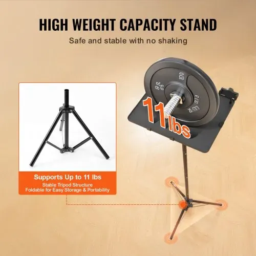 VEVOR Projektorständer Laptopständer-Stativ, höhenverstellbar von 685 bis 1600 mm, tragbares Projektor-Stativ mit Ablage & Schwanenhals-Telefonhalter, für Filme im Freien Büro zu Hause 5 kg belastbar – Bild 3