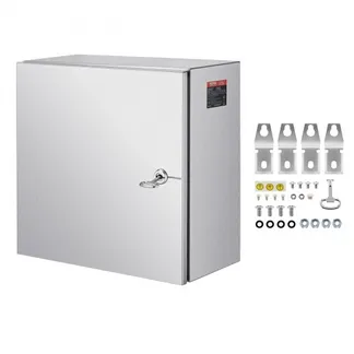 VEVOR NEMA-Edelstahlgehäuse, 30x30x20 cm NEMA 4X-Stahl-Schaltkasten, IP66 wasser- und staubdicht, elektrischer Anschlusskasten für den Außen-/Innenbereich, mit Montageplatte VEVOR NEMA-Edelstahlgehäuse, 30x30x20 cm NEMA 4X-Stahl-Schaltkasten, IP66 wasser- und staubdicht, elektrischer Anschlusskasten für den Außen-/Innenbereich, mit Montageplatte