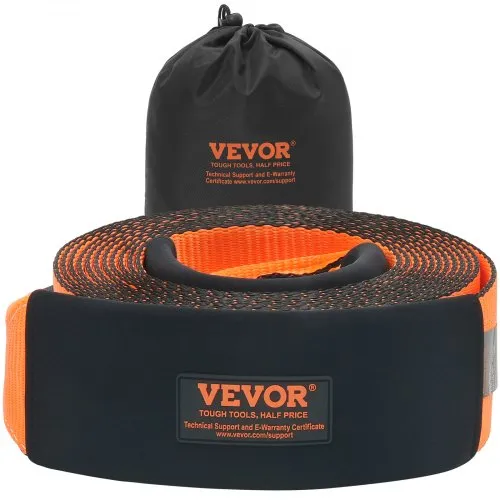 VEVOR Abschleppgurt 101,6 mm x 9,1 m, 21092 kg Bruchfestigkeit, dreifach verstärkte Schlaufengurte, Abschleppen und Bergen im Gelände, extreme Wetterbeständigkeit, Schutzhüllen und Aufbewahrungstasche VEVOR Abschleppgurt 101,6 mm x 9,1 m, 21092 kg Bruchfestigkeit, dreifach verstärkte Schlaufengurte, Abschleppen und Bergen im Gelände, extreme Wetterbeständigkeit, Schutzhüllen und Aufbewahrungstasche