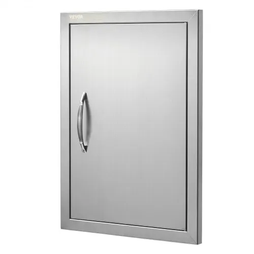 VEVOR Grill-Zugangstür, 407 x 559 x 46 mm, Einzelne Außenküchentür, Flächenbündig Montierte Edelstahltür, Vertikale Wandtür mit Griff, für Grillinsel, Grillstation, Außenschrank usw. – Bild 9