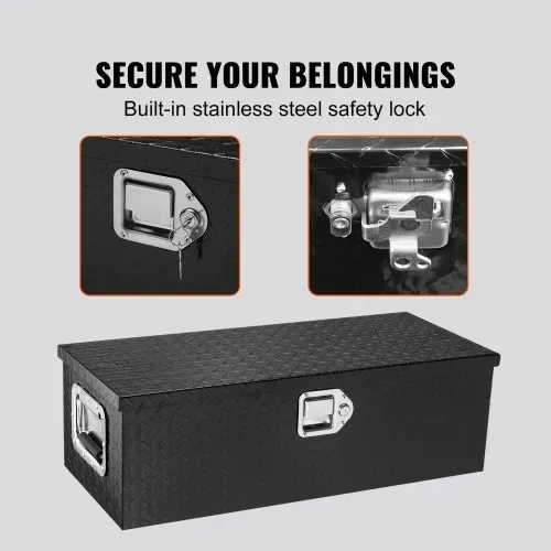 VEVOR 762 x 330 x 244 mm Werkzeugkasten für Lkw-Ladefläche, Abschließbar 64 L Truckbox Werkzeugbox Aufbewahrungs-Werkzeugkasten, 30 kg Tragfähigkeit Werkzeugkiste Organizer für Wohnmobil, PKW usw. – Bild 3