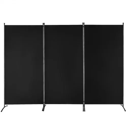 VEVOR Raumteiler 3 Paneele Raumteiler 260 x 184 x 52 cm, faltbarer Sichtschutz & tragbarer Trennwandteiler zur Raumtrennung, freistehende Raumteiler für Büro Schlafzimmer Arbeitszimmer, Schwarz – Bild 10
