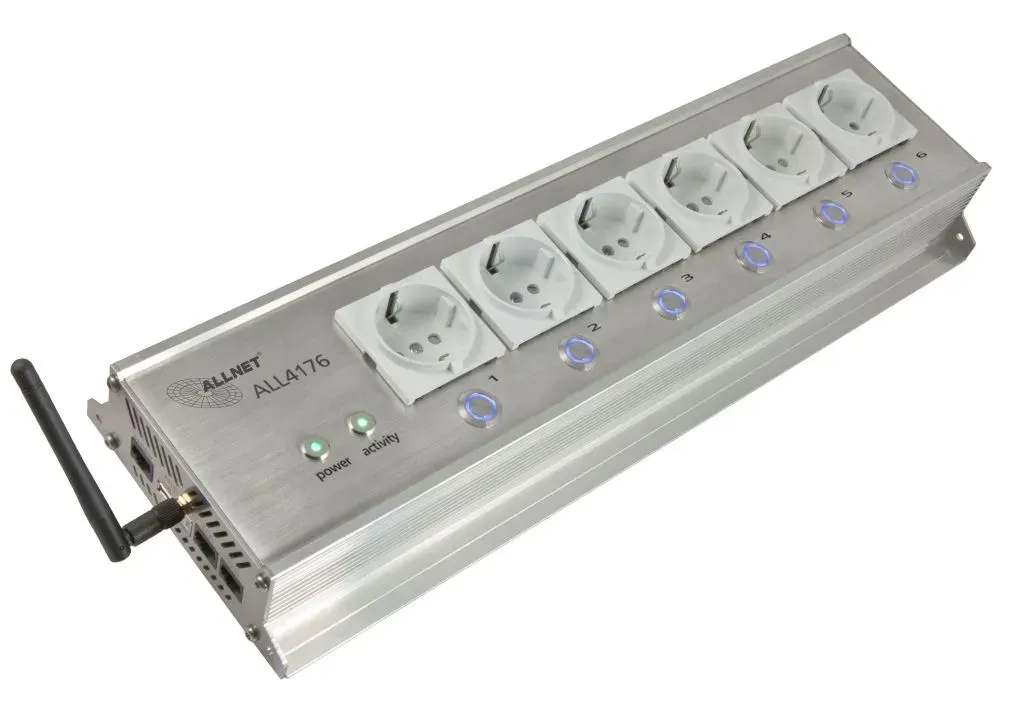 ALLNET MSR IO Zentrale Schaltsteckdosenleiste 6-fach inkl. Messgerät für Desktop & 19″ Montage “ALL4176” für IP Gebäude Automation ALL4176v3 ALLNET MSR IO Zentrale Schaltsteckdosenleiste 6-fach inkl. Messgerät für Desktop & 19″ Montage “ALL4176” für IP Gebäude Automation ALL4176v3