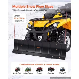 VEVOR Quad Schneeschild 1092 & 1524 mm Schneepflug ATV 3 Montageoptionen, für Meisten ATVs & UTVs zur Schneeräumung Geeignet, Kohlenstoffstahl-Räumschild, Höhen- & Links-Rechtsverstellbar, Schwarz VEVOR Quad Schneeschild 1092 & 1524 mm Schneepflug ATV 3 Montageoptionen, für Meisten ATVs & UTVs zur Schneeräumung Geeignet, Kohlenstoffstahl-Räumschild, Höhen- & Links-Rechtsverstellbar, Schwarz