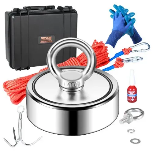 VEVOR Bergemagnet Set Seil Magnetangel Topfmagnet Doppelseitig 272x2kg Neodym – Bild 9