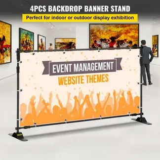 VEVOR 2.44m Display-Hintergrund Bannerständer verstellbar Teleskopisch Leichtgewicht Aussteller x 4 Stück VEVOR 2.44m Display-Hintergrund Bannerständer verstellbar Teleskopisch Leichtgewicht Aussteller x 4 Stück