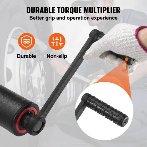 VEVOR Drehmomentvervielfältiger 6800 Nm, Drehmoment Verstärker 1:64, Drehmomentverstärker 25,4 x 25,4 mm, Drehmomentverstärker Radschlüssel Set 21# Quadratisch 24/27/30/32/33/38 mm Kraftschrauber – Bild 5