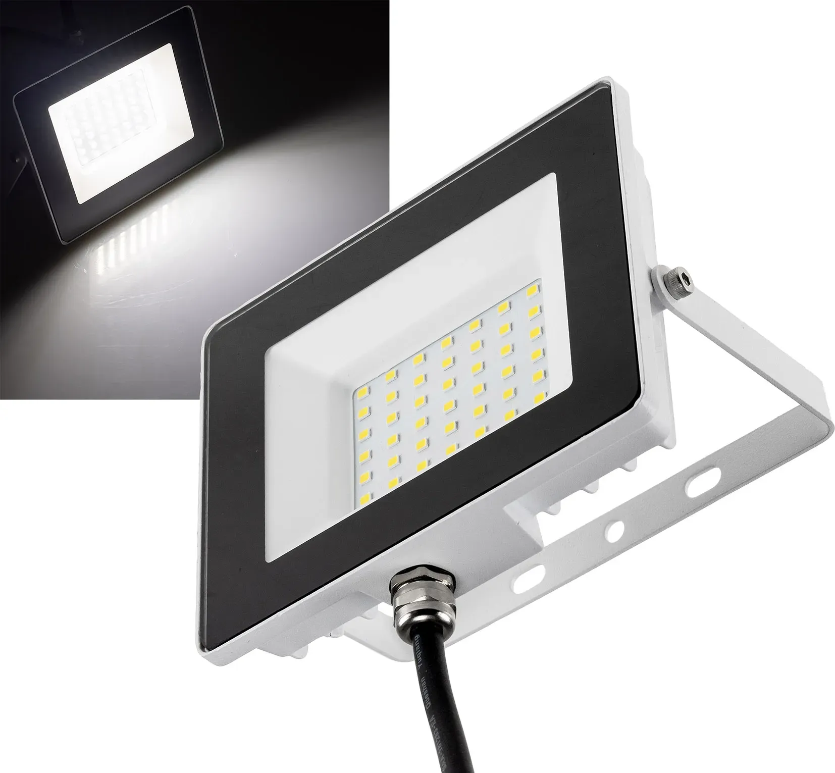 LED-Fluter “CTF-SLW 30” IP65, 30W, 2503lm, 4000K neutralweiß LED-Fluter “CTF-SLW 30” IP65, 30W, 2503lm, 4000K neutralweiß