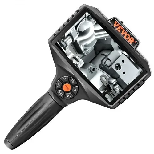 VEVOR Endoskopkamera Dreifachlinse 5" IPS-Bildschirm 854x480 Inspektionskamera 5m Kabel Rohrkamera 5000mAh Akku für 5-6Std. Kanalkamera IP67 Endoskop 180°Drehbar Automotoren Abwasserkanäle HVAC-Kanäle – Bild 10