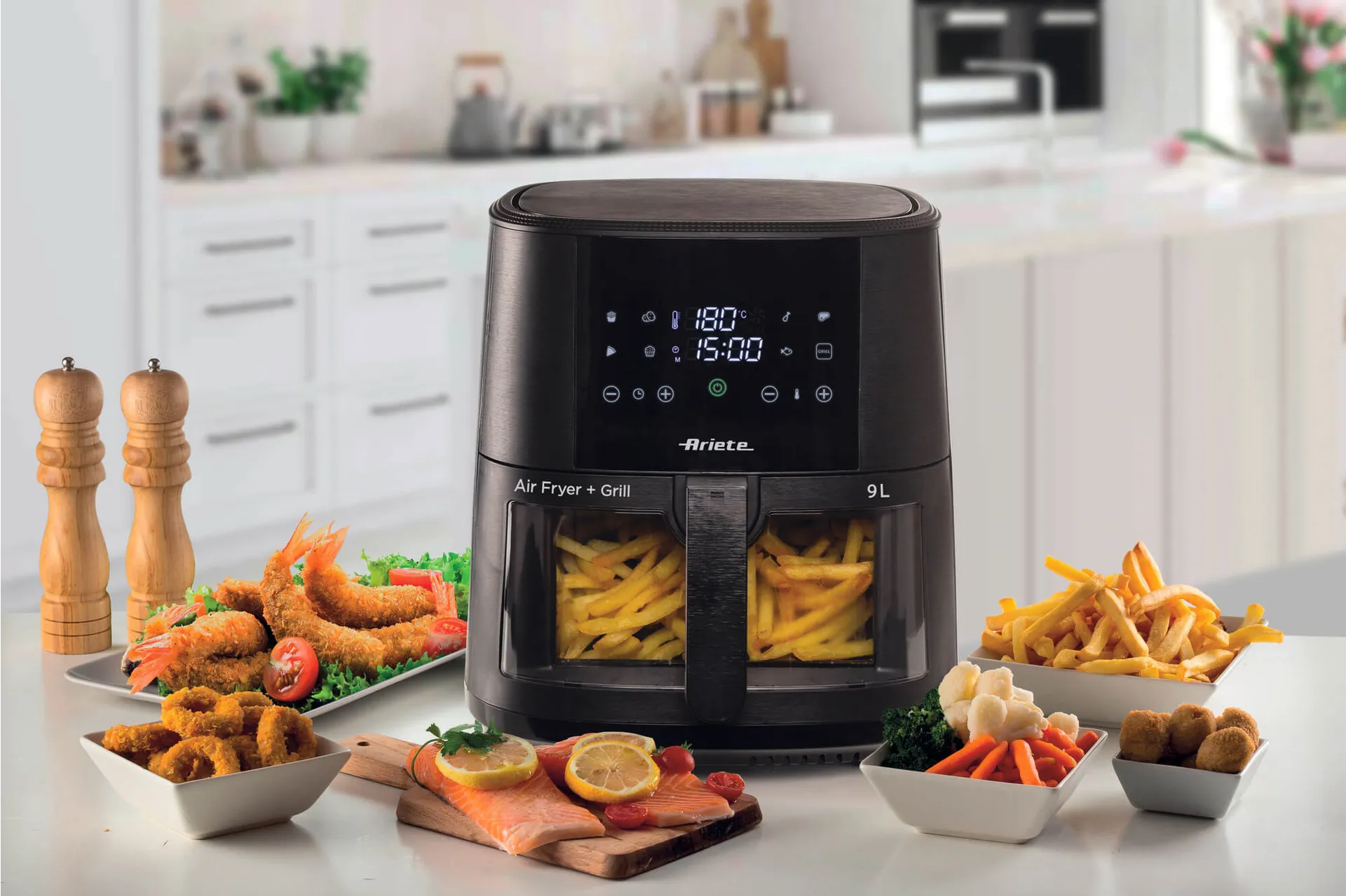 Ariete 4630/00 Einzelbild 9 l Eigenständig 1500 W Heißluftfritteuse Schwarz – Bild 5