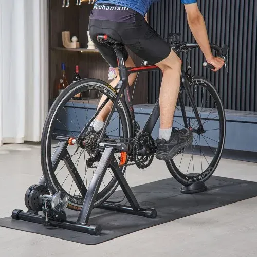 VEVOR Fahrrad Rollentrainer Fahrradtrainer für 660,4-736,6 mm / 700C-Räder, 6-stufiger Widerstand, faltbarer magnetischer Radtrainer Heimtrainer mit Schnellspanner & Vorderradunterlage Schwarz – Bild 7