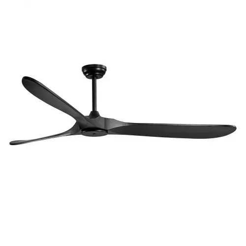 VEVOR 180 cm Deckenventilator ohne Beleuchtung, 6-Gang-Fernbedienung, 3 Holzflügel, umkehrbarer Gleichstrommotor, Außenventilator für Schlafzimmer, Wohnzimmer, Terrasse, Innen-/Außenbereich, schwarz – Bild 8