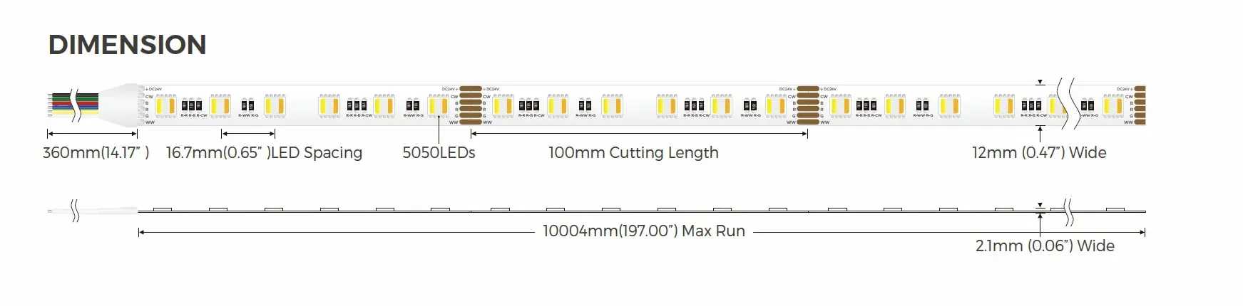 Synergy 21 LED Flex Strip 5050 - 60 RGB DC24V + RGB-WW (RGB-CCT) one chip ULS 10m LP IP20 – Bild 3