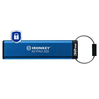 Kingston Technology IronKey 32GB Keypad 200, FIPS 140-3 Lvl 3 AES-256 Verschlüsselung Kingston Technology IronKey 32GB Keypad 200, FIPS 140-3 Lvl 3 AES-256 Verschlüsselung