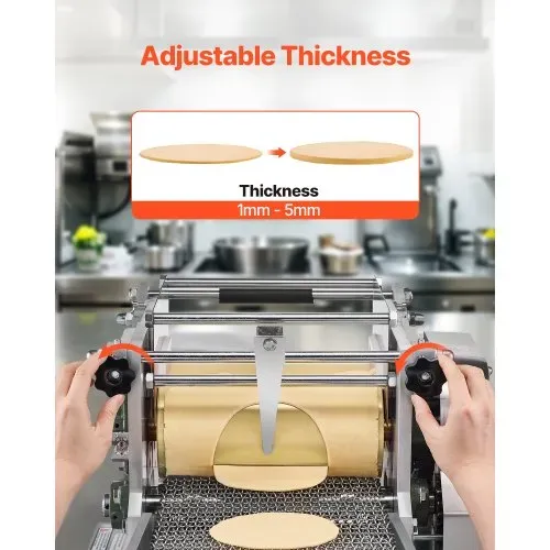 VEVOR elektrischer Tortillamaker, automatische Maschine zur Herstellung von Maistortillas mit Antihaftbeschichtung & Formen (5,5 Zoll), für die Herstellung von Sopes Roti Pita Tortilla – Bild 2
