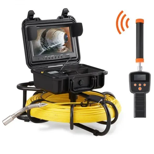 VEVOR Kanalkamera mit 512-Hz-Ortung, 91,5 m, 23 cm Rohrinspektionskamera mit DVR-Funktion, IP68-Kamera mit 12 einstellbaren LEDs, einer 16-GB-SD-Karte für Abwasserleitungen, Haus, Kanal, Abflussrohr – Bild 10