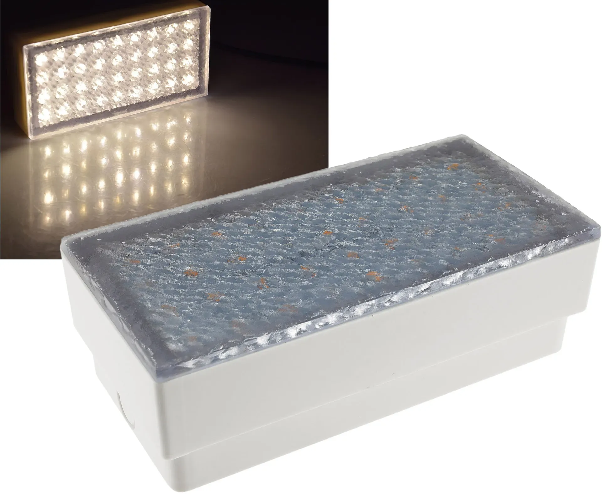 LED Pflasterstein „BRIKX 20“ warmweiß 20x10x7cm, 3W, 220lm, IP67, 230V LED Pflasterstein „BRIKX 20“ warmweiß 20x10x7cm, 3W, 220lm, IP67, 230V