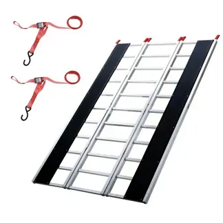 VEVOR Auffahrrampe, Verladerampe, Autorampe 680 kg, extra breite Verladeschiene, Auto Laderampe 2160 x 1375 mm, Dreifach faltbare Rampe, für Motorrad, Anhänger, ATV, UTV, Gartentraktor, Rasenmäher VEVOR Auffahrrampe, Verladerampe, Autorampe 680 kg, extra breite Verladeschiene, Auto Laderampe 2160 x 1375 mm, Dreifach faltbare Rampe, für Motorrad, Anhänger, ATV, UTV, Gartentraktor, Rasenmäher