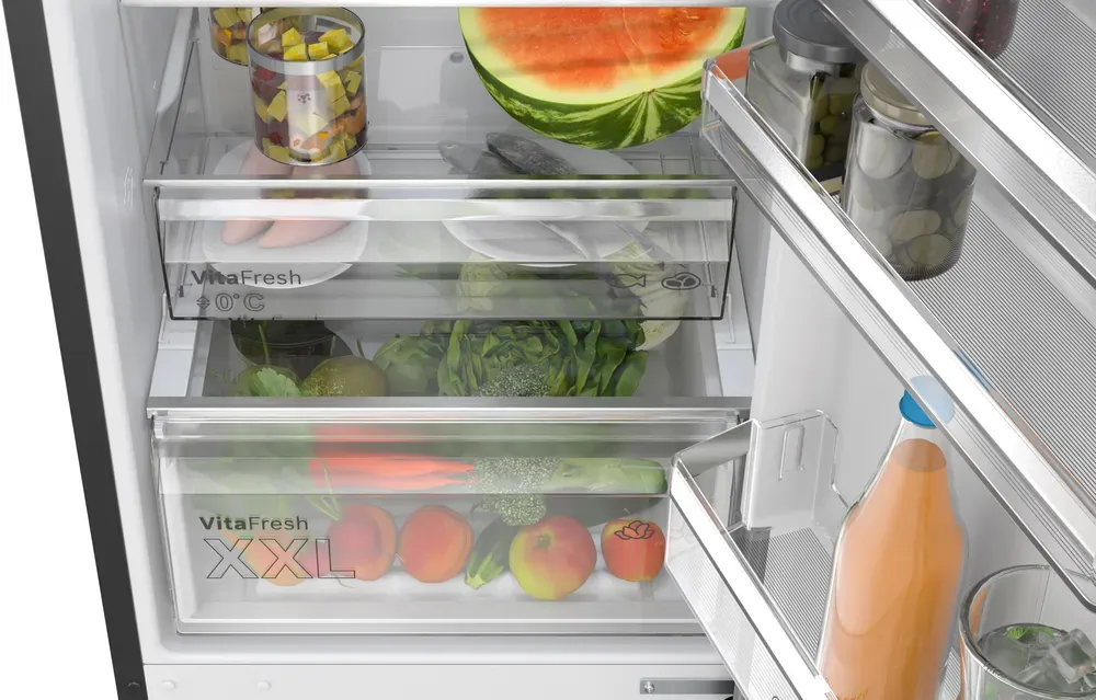Bosch KGN39VXAU Kühl- und Gefrierkombination Freistehend 363 l Schwarz – Bild 6