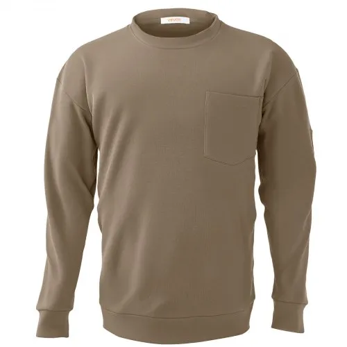 VEVOR flammhemmendes Langarmshirt, leichte, atmungsaktive Baumwolle (7 oz), feuerhemmende Arbeitskleidung für Herren mit Vorschrumpfbehandlung und Tasche, für Schweißer, Elektriker, hellbraun L VEVOR flammhemmendes Langarmshirt, leichte, atmungsaktive Baumwolle (7 oz), feuerhemmende Arbeitskleidung für Herren mit Vorschrumpfbehandlung und Tasche, für Schweißer, Elektriker, hellbraun L