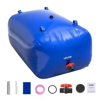 VEVOR Wasserblasen Aufbewahrungsbehälter, 400L Wassertank, 1000D PVC verdickter Wasserbeutel, 0,9mm Wassersack zusammenklappbar, für Gartenbewässerung, Camping, Wohnmobile, Notfallgebrauch –Blau VEVOR Wasserblasen Aufbewahrungsbehälter, 400L Wassertank, 1000D PVC verdickter Wasserbeutel, 0,9mm Wassersack zusammenklappbar, für Gartenbewässerung, Camping, Wohnmobile, Notfallgebrauch –Blau