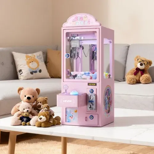 VEVOR Greifautomat, Greifer, mittelgroßer Spielautomat mit Licht & Ton, Präzisionsstahlklaue mit verstellbarem Griff für Plüschtiere, Verkaufsspielzeug, für kommerzielle Heimpartys & Kinos, Pink – Bild 7