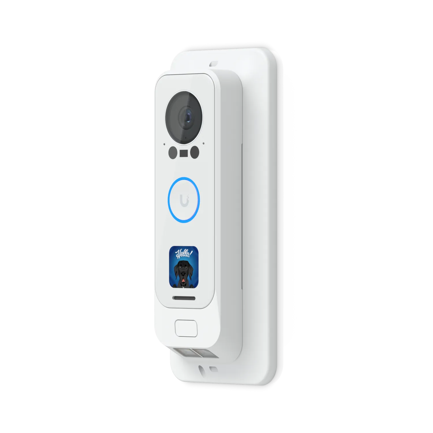 Ubiquiti G4 Doorbell Pro PoE Gang Box Mount • 25° angled wedge mounting • UACC-G4 Doorbell Pro PoE-Gang Box-White Ubiquiti G4 Doorbell Pro PoE Gang Box Mount • 25° angled wedge mounting • UACC-G4 Doorbell Pro PoE-Gang Box-White